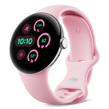 Умные часы Google Pixel Watch 3 41mm WiFi + LTE Polished Silver Case/Rose Quartz Active Band