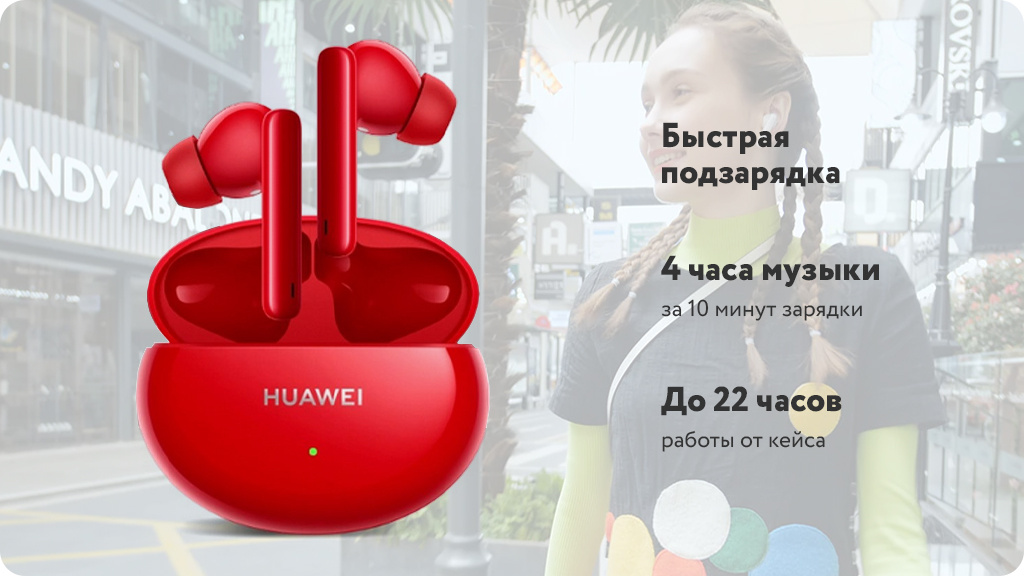 Беспроводные наушники Huawei FreeBuds 4i Белые